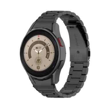 Imagem de Pulseira de Metal Fecho Curvo Para Galaxy Watch 5 Pro 45mm - TechKing,