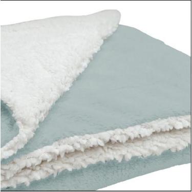 Imagem de Cobertor Manta microfibra com sherpa  para bebê 0,80m x 1,00m - BORGON