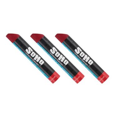 Imagem de SoHo Urban Artist Bastão de óleo solúvel em água para artistas - bastão de tinta a óleo vermelho cádmio Hue - 37 ml - pacote com 3 - sem necessidade de pincéis ou solventes, pinte qualquer superfície