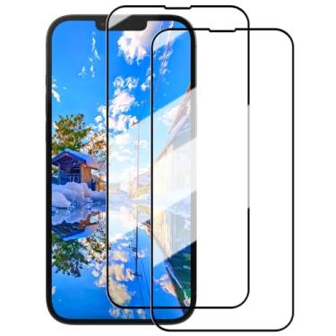 Imagem de YOUULAR [Pacote com 2 protetores de tela para Samsung Galaxy M55s película protetora de vidro temperado, dureza 9H, alta transparência, antiestilhaçamento, antibolhas, borda preta