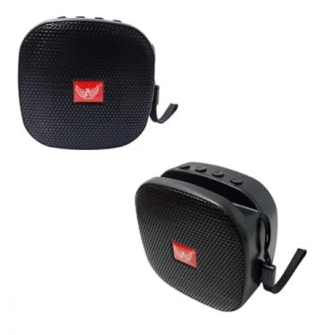 Imagem de Caixa de Som Bluetooth 5W com Alça, Suporte para Celular, Entrada Micro SD e Cabo Auxiliar, Várias Cores (Preto)
