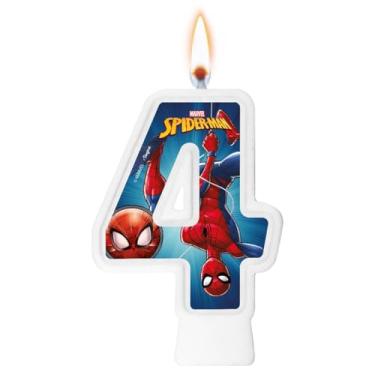 Imagem de Vela Numeral Spider Man Animacao Numero 4 01 Un.