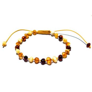 Imagem de Pulseira e Tornozeleira Regulável (15cm) Âmbar Báltico Misto Não Polid