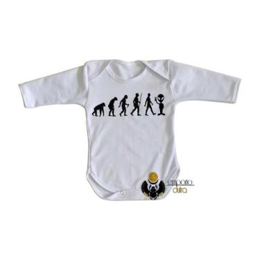 Imagem de body nenê criança roupa bebê manga longa Evolução Alien - Empório Dutr