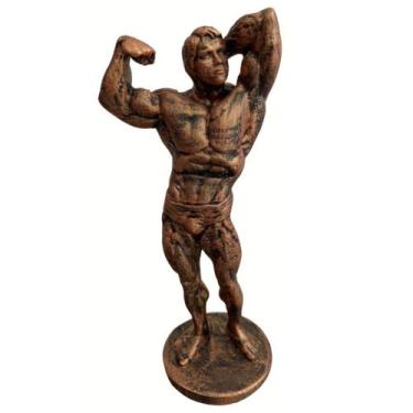 Imagem de Escultura Arnold Schwarzenegger em Resina Artesanal 28cm - LZ Decoraçõ