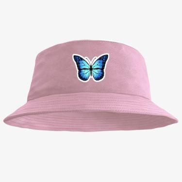 Imagem de Chapéu Bucket Hat Estampado Borboleta - MP Moda Masculina, Único, Rosa