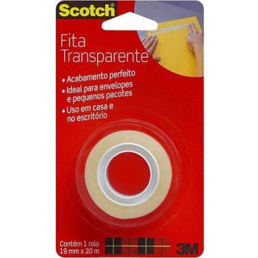 Imagem de Fita Adesiva Transparente 3M SCOTCH 19MM X 20M