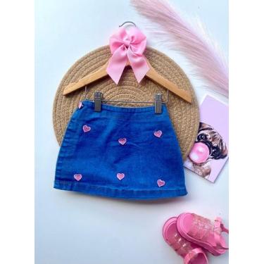 Imagem de Short e Short saia jeans infantil com lycra - Pirulitando Moda Infanti