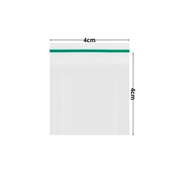 Imagem de Saco 4x4cm Fecho Zip Transparente Vabene 500 Unidades