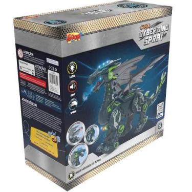 Imagem de Super cyber dino spray com luz e som 38cm zoop, UN