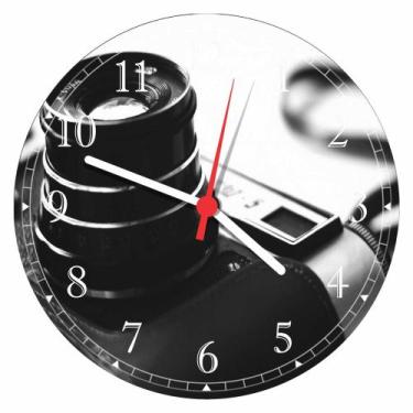 Imagem de Relógio De Parede Vintage Câmera Fotográfica Lojas Salas Quartos Quart