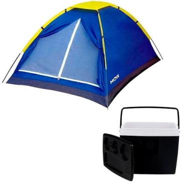 Imagem de Barraca de Camping Tipo Iglu para 2Pessoas+Caixa Térmica19L 26latas Pr