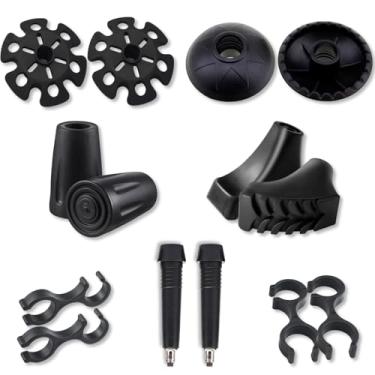 Imagem de 14 pontas de bengala de borracha para bengalas, pontas de poste de trekking de substituição, pontas de borracha para bastões de caminhada, acessórios de caminhada, pontas de bengala para estabilidade