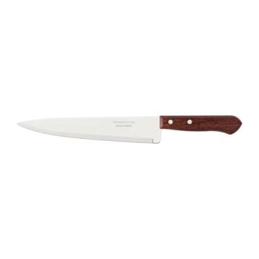 Imagem de Faca Peixeira E Cozinha Tramontina Dynamic Com Lâmina Em Aço Inox E Cabo De Madeira Natural 9"