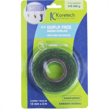 Imagem de Fita Dupla Face Koretech Massa Acrilica Uso Interno Verde 12X 2M Pa432