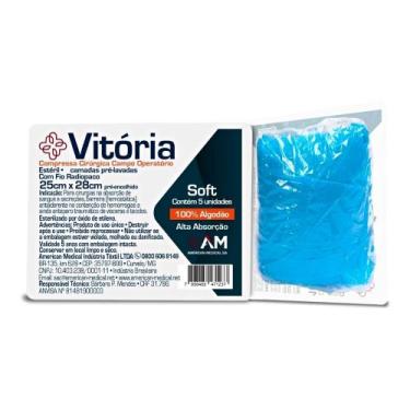 Imagem de COMPRESSA CAMPO OPERATÓRIO 25 x 28CM ESTÉRIL COM FIO RADIO - AMERICA M