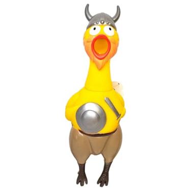 Imagem de Zugar Land Frango grande de borracha colecionável 24 cm (viking) galinha gritando divertida para festas e brindes (viking)
