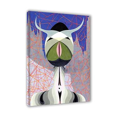 Imagem de JZSDGB Félix Labisse Impressões em tela e pôster-Famous Painting abstract Wall Art-'Chauchepoulet II'Reproduções em tela - quadros emoldurados em madeira e prontos para pendurar para decoração de casa