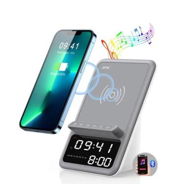 Imagem de Estação de Carregamento Sem Fio 4 em 1 AFK com Alto-Falante Bluetooth
