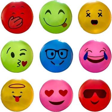 Imagem de 30 Bolas De Vinil Inflável Emoji Colorida Piscina Decoração E Festas -