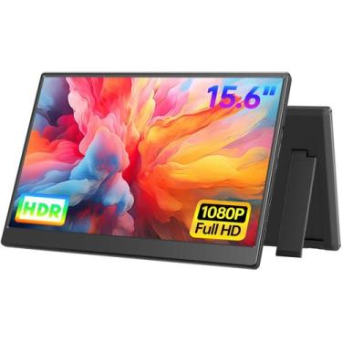 Imagem de Monitor portátil UFYQL de 15,6 polegadas FHD 1080P ultrafino