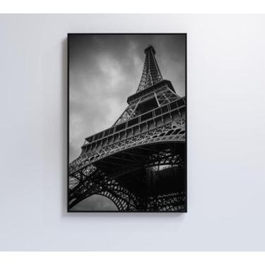 Imagem de Quadro torre eiffel preto e branco - Decor&Quadros, 60x90 cm, Tecido C