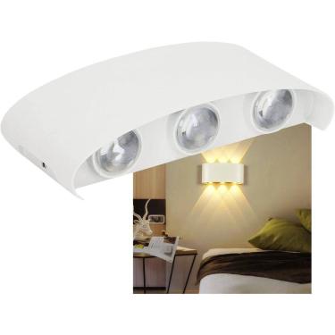 Imagem de Arandela Parede Luminaria Meia Lua 6w 6 Fachos Iluminaçao Casa Predio Residencia Comercio Garagem