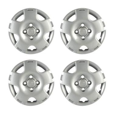 Imagem de Calota Prata Aro 13" Gol G4 2006 Cubo Alto (Jogo c/ 4 Calotas) Grid - 