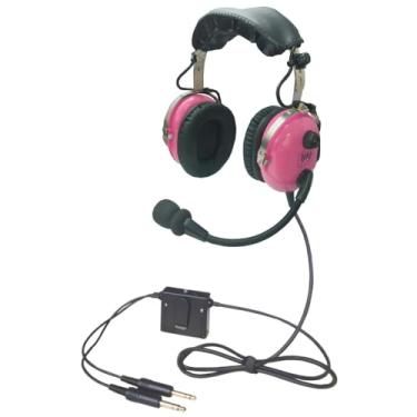 Imagem de UFQ Fone De Ouvido De Aviação Anr Rosa A28, Fone De Ouvido Piloto Delux Rosa Com Ótimo Desempenho De Redução De Ruído Ativo Anr Para Mulheres