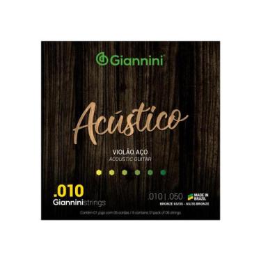 Imagem de Encordoamento violao aco giannini bronze 65/35 010 geswam