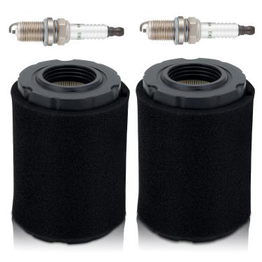 Imagem de Harbot (pacote com 2 filtros de ar com filtro de combustível para JD MIU14395 D100 D105 D110 D130 Z225 Z235 Z255 X124 L105 L107 E100 E120 E130 Husqvarna YTA22V46 YTH22V46 YTH24V48 HU800awd cortador de grama