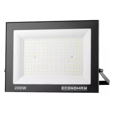 Imagem de Refletor Projetor Led 30cm Economax Branco Frio 200w 6500k