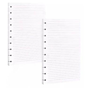 Imagem de Bloco de Refil 160 Folhas Brancas e Pautadas para Caderno de 10 Discos, Tipo Inteligente, 260x190mm, Gramatura 90g