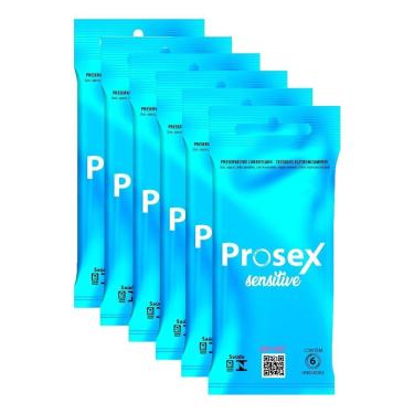 Imagem de Preservativo Prosex Sensitive 6 Embalagens com 6 Unidades