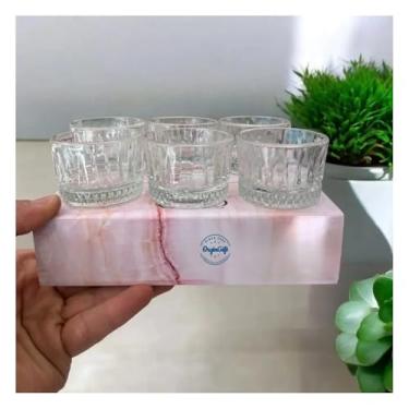 Imagem de Orgingift Mini tigelas de molho, mini tigelas de vidro, campos de biscoito cortados em cristal, doces doces, serviço de delícias turcas, vidro transparente, geléia de café da manhã, mel, manteiga (6