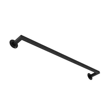 Imagem de CHBGLNTY Expositor de roupa industrial montado na parede, cabide de exibição de roupa preta para pendurar na parede, cabide para roupa de lavandaria, quartos, vestiários, lojas de roupas, co