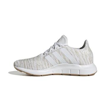 Imagem de adidas Swift Run 1.0 feminino, Branco/marfim/dourado metálico, 34