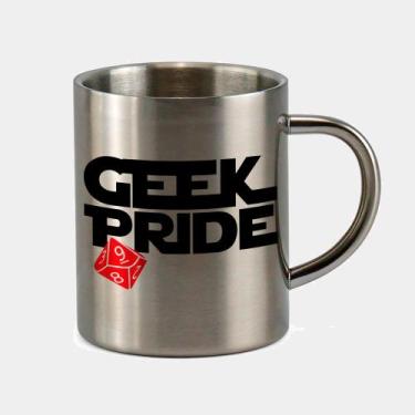 Imagem de Caneca de Inox Premium Prateada 400ml geek pride - Criatics