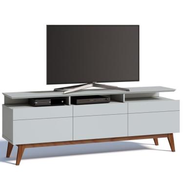 Imagem de Rack Classic 180cm 3 Gavetas com Prateleira Branco Imcal