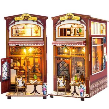 Imagem de Kit DIY Book Nook Casa de bonecas de quebra-cabeça de madeira 3D SenzJ