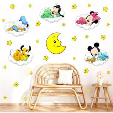Imagem de Adesivo de Parede Turma da Monica Nuvens Lua Cute Baby - Adesivos Kigr