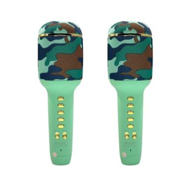 Imagem de Kit 2 Caixa de Som e Microfone Sem Fio Karaokê Repórter Youtuber WS-90