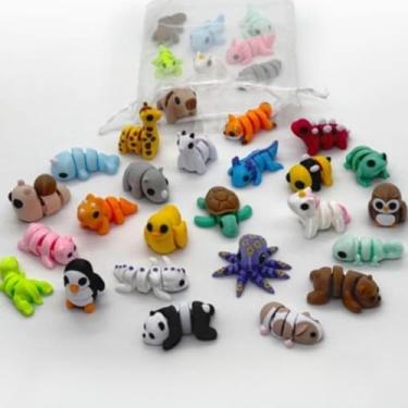 Imagem de Bichinhos Flexíveis Mini Animais Kit 12/16/24/32 Wiggles Fidget (24)
