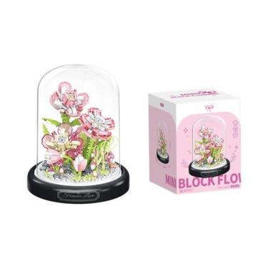 Imagem de Buquê De Rosas Vermelhas Decoração De Mesa Bonsai Romântico Diy Blocos