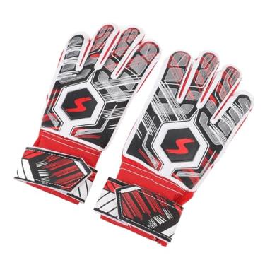 Imagem de Generic Luvas de Futebol Infantis, Luvas de Mão de Goleiro de Palmeira de Látex 1 par Operação Flexível de Trabalho Fino Aderente para Treinamento Diário e Combinação (7#)