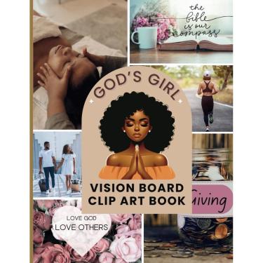 Imagem de Livro de clip-art God`s Girl Vision Board com mais de 300 imagens para mulheres