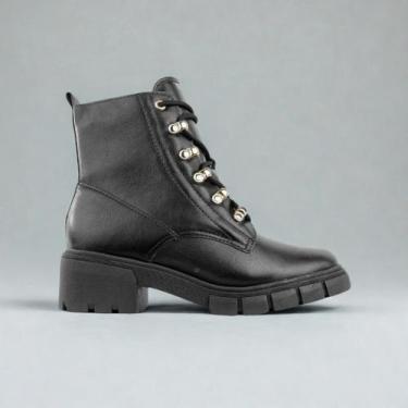 Imagem de Coturno Feminino Ramarim Tratorada com Amarração 12102, 35, Preto