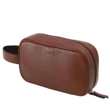 Imagem de Nécessaire De Couro São Paulo F.C. - Produto Oficial - Mariart, Café