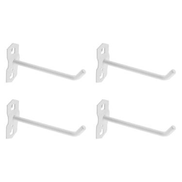 Imagem de Rannb Ganchos de Pegboard Ganchos de metal resistente de aço de 9,5 cm para quadros espaçados de 2,8 cm, ganchos de parede de braço duplo para organizar ferramentas em casa ou garagem, 10 cm de