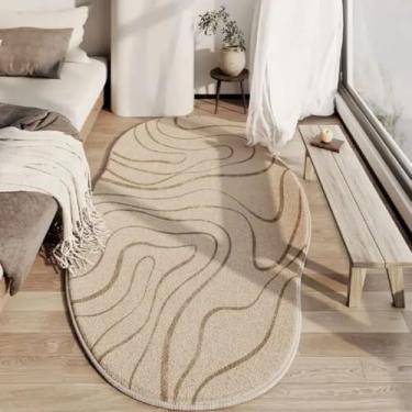 Imagem de Tapete grosso lavável para sala de estar, decoração luxuosa de sala de estar, carpete de pelúcia irregular para quarto (200x250 cm/F)